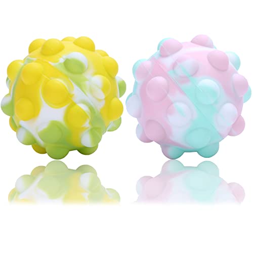 VANOKA Ball Bubble Popping Sensory Toy, 3D Pop Fidget Sensory Toys, Stress Reliever Silicone Pressure Relieving Toys, Fidget Poppers for Autistic Kids Special Needs Children Anxiety Adults