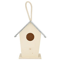 Eulbevoli Birdhouse, Roof Hanging Bird Nesting Cage for Garden Decorative Accessories