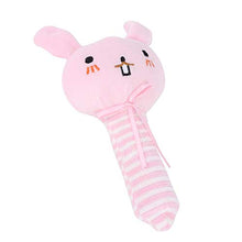 Load image into Gallery viewer, Baby Rattle Stick Toy, Premium Material Comfortable Non-Toxic Animal Handbell, for Baby Kid(Pink Rabbit Hand Crank)
