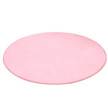Load image into Gallery viewer, USDREAM Round Coral Velvet Rug Pad Soft Home Carpet Ground Mat for Kids Play Tent Princess Castle Playhouse (Pink Cushion)
