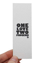 Load image into Gallery viewer, Teak Tuning Premium Graphic Fingerboard Grip Tape, One Love, Two Fingers Edition (3 Sheets)

