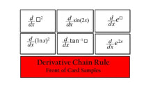 Load image into Gallery viewer, Math Wiz Flashcards Deck 48 Chain Rule Derivatives
