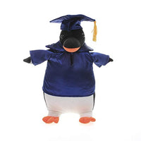 Plushland Penguin Plush Stuffed Animal Toys Present Gifts for Graduation Day, Personalized Text, Name or Your School Logo on Gown, Best for Any Grad School Kids 12 Inches(Navy Cap and Gown)