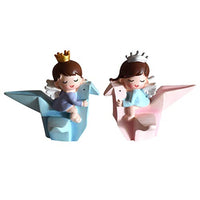 Lovers Paper Crane Birthday Party Cake Decoration Adorable Resin Desktop Display Craftwork for Cake Party Home Party Supplies