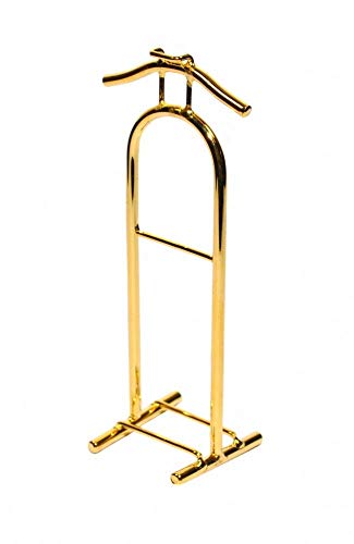 Melody Jane Dollhouse Vintage Brass Valet Clothes Stand Miniature Gents Bedroom Furniture