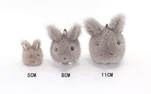 Load image into Gallery viewer, 8CM Mini Rabbit Keychain pendant Fur Ball Keyring Lovely Mini Kawaii Animal pink
