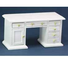 Load image into Gallery viewer, Dollhouse Miniature White Painted Wood Desk
