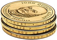 John Quincy Adams Presidential $1 Coin 2008 P BU UNC Philadelphia Mint