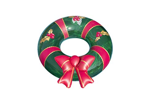 Swimline Christmas Wreath Inflatable Pool Ring, Multi, One Size