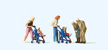Load image into Gallery viewer, Preiser 10493 Mothers with Children in Baby Carriages and Grandparents
