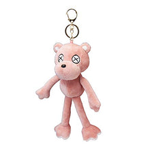 Load image into Gallery viewer, VICKYPOP Animal Plush Keychain Cute Stuffed Toy and Interesting Backpack Doll Pendant for Kids or Friends (Pea Bear-Pink)
