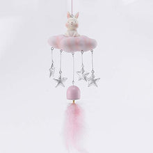 Load image into Gallery viewer, NUOBESTY Door Wind Chimes Haning Bell Decorations Ornament Resin Rabbit Figurine Kids Room Ceiling Hanging Decorations Crib Mobile for Nursery Wall Door Decor Style 1
