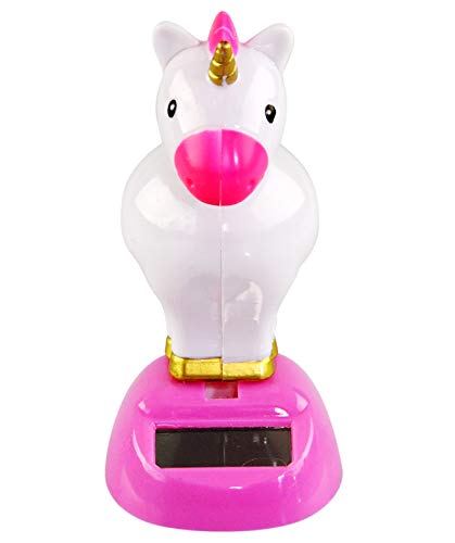 Home-X Solar-Power Dancing Unicorn Figure, Office Dcor 4 Tall