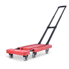 Load image into Gallery viewer, Folding Portable Shopping Cart Pull Goods Small Trailer Home Shopping Cart (Color : Red, Size : L)
