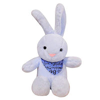 Cute Plush Stuffed Bunny Toys, Scarf Cute Rabbit Doll for Children Kids (A, 14.8'')