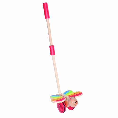Award Winning Hape Butterfly Wooden Push and Pull Walking Toy