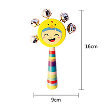 Load image into Gallery viewer, NUOBESTY Baby Rattle Toys Wooden Bells Jingle Stick Shaker Baby Grab Toys Christmas Jingle Bell Ornaments Cartoon Musical Rhythm Toys for Kids Toddler Infant 8pcs
