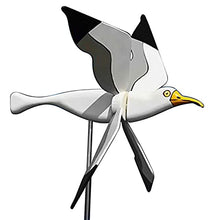 Load image into Gallery viewer, Academyus Metal Decoration Anti-Rust Seagull Shape Bird Top Windmill Garden Wind Mill White
