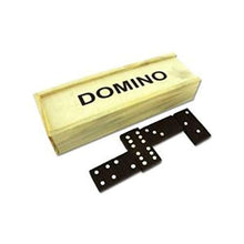 Load image into Gallery viewer, The Home Fusion Company Wooden Domino Box Toy Game Set 28 Travel Dominoes Ideal Children Kids Adults
