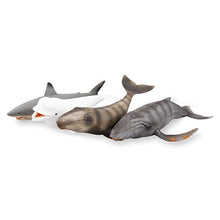 Load image into Gallery viewer, TOYMANY 6PCS 7&quot; L Realistic Large Shark and Whale Figurines Bath Toy Set, Plastic Play Ocean Sea Animals Figures Set Includes Mako Shark,Great White Shark, Christmas Birthday Gift for Kids Toddlers
