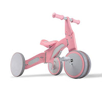 WALJX 2 in 1 Kids Tricycle for 2 Years Old and Up Boys Girls Kids Trike Toddler Tricycles Yellow Pink Green (Color : Pink)