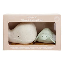 Load image into Gallery viewer, HEVEA Upcycled Whale &amp; Turtle Giftset (Frosty White &amp; sage). Upcycled Rubber, Plant Based, Plastic-Free, Eco-Friendly &amp; BPA-Free
