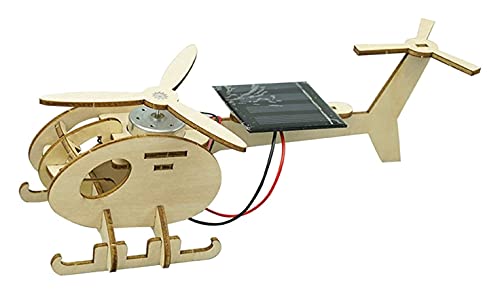 3D Wooden Puzzle Solar Airplane Model Kit Energy Powered Mechanical Craft Set Educational Toy for Kids Adults Birthday Gift