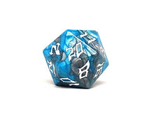 Load image into Gallery viewer, Giant 48mm Plastic D20 Dice - Dice of The Giants Series - Huge 20 Sided Dice (Frost Giant)

