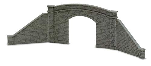 Peco N Single Bridge Side w/Wing Walls, Stone (2)
