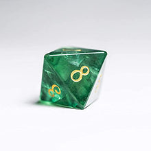 Load image into Gallery viewer, DND Dice Set Polyhedral Dice Set DND Dungeons and Dragons Gemstone Green Fluorite Dice RPG MTG URWizards
