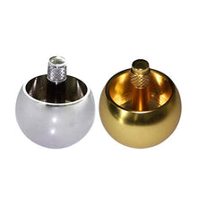 Load image into Gallery viewer, Kisangel 2pcs Stainless Steel Metal Spinning Top Gyro Toy Mushroom Head Metal Desktop Gyro Toy Flip Spinning Toy Fingertip Decompression Toy for Adults Silver Golden
