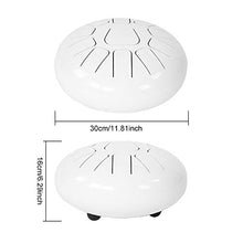 Load image into Gallery viewer, Xinwoer Tongue Drum,12&#39;&#39; 11 Musical Hand Drums Handpan with Storage Bag and Mallet (White)
