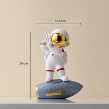 Load image into Gallery viewer, Ceramic Joe Astronaut Band Desktop Toys Home Office Car Decoration Creative Astronaut Dolls (Flute Player - Gold)
