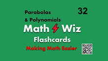 Load image into Gallery viewer, Math Wiz Flashcards Deck 32 Parabolas and Polynomials
