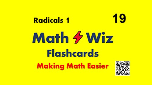 Math Wiz Flashcards Deck 19 Radicals 1