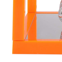 Load image into Gallery viewer, Newton&#39;s Cradle Plastic Base with Mirror Pendulum Newton&#39;s Barbell Cradle Crib with 5 Steel Balls Physical Science Pendulum Ornaments(002 Medium Orange Mirror)
