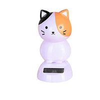Juesi Solar Powered Dancing Toy, Cute Dog Swinging Animated Dancer Toy Car Decoration Bobble Head Toy for Kids (K) (Cat-C)