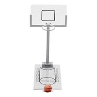 Toyvian Desktop Basketball Game Classic Arcade Games Basket Ball Finger Shooting Game Table Top Shooting Fun Activity Toy for Kids Adults Sports Fans Silver