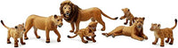 Attatoy Lion Figure Family (7-Piece Set), Pride of Lions Action Toy Figures with King Lion, Lionesses and Cubs