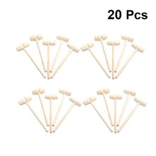 Load image into Gallery viewer, BESPORTBLE 20pcs Mini Wooden Hammers for Chocolate Small Wooden Mallets for Breakable Chocolate Heart Toy Mallets for Kids Crafts and Party Game Props
