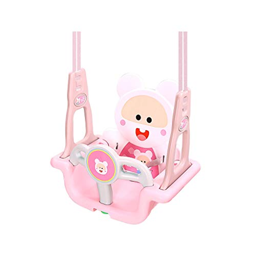 liushop Swing Outdoor Hanging Chair Children's Toy Swing Detachable Indoor Baby Basket (red, Blue) Swing Seat (Color : Pink)