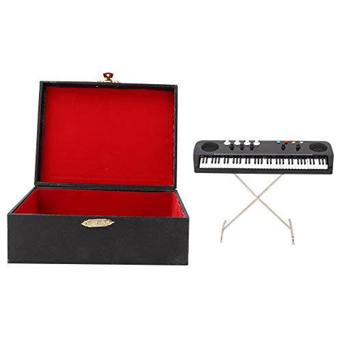 Taidda Miniature Electronic Organ, Mini Electronic Piano Model Smooth Surface 14cm Organ Model Instrument Model Musical Gifts for Home Decor Ornaments with Delicate Storage