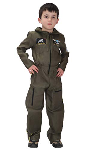 Shanghai Story Kids Flight Suit Pilot Costume Boys Jumpsuit Long-Sleeve Zipper Coveralls M