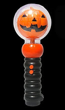 Load image into Gallery viewer, PMU Halloween Light Up Musical Spinning Pumpkin Wand 9 Inch LED Illuminated Prop for Kids Trick-or-Treating Pkg/1
