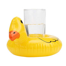 Load image into Gallery viewer, Anixl Cute Yellow Duck Floating Inflatable Drink Can Bath Toy Holder Classic Bath
