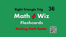 Load image into Gallery viewer, Math Wiz Flashcards Deck 36 Trig of Right Triangles
