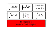 Load image into Gallery viewer, Math Wiz Flashcards Deck 51 Integrals 1
