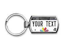 Load image into Gallery viewer, BRGiftShop Personalized Custom Name License Plate Mexico Michoacn Metal Keychain
