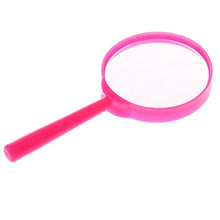 Load image into Gallery viewer, Fityle 2 Pieces Kids Handheld Magnifier Toy Set Magnifying Glass Diameter 60mm Magnifying 3X - Pink + Yellow
