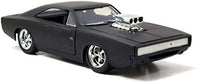 Jada Toys Fast & Furious F7- Dom's 1970 Dodge Charger Street Matte Black Die-cast Collectible Toy Vehicle